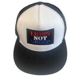 LUONS NOT SHEEP Black and White Trucker Hat